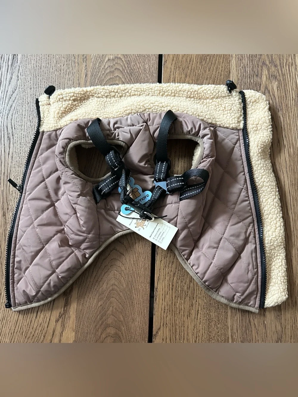 NWT. Queenmore Dog Coat for Small Dogs with Harness Dachshund Coat Dog Jacket